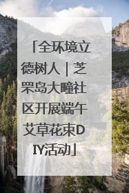 全环境立德树人｜芝罘岛大疃社区开展端午艾草花束DIY活动