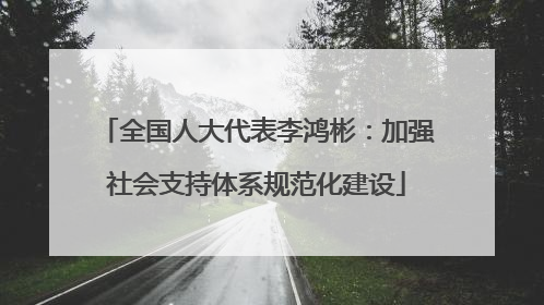 全国人大代表李鸿彬：加强社会支持体系规范化建设