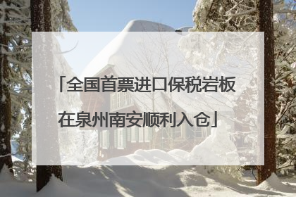 全国首票进口保税岩板在泉州南安顺利入仓