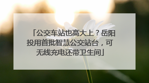 公交车站也高大上？岳阳投用首批智慧公交站台，可无线充电还带卫生间
