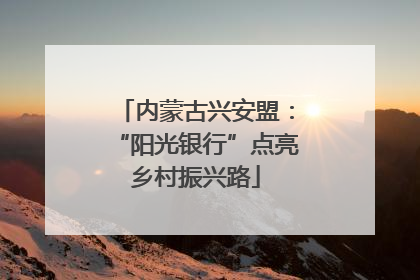 内蒙古兴安盟：“阳光银行”点亮乡村振兴路