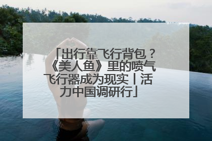 出行靠飞行背包？《美人鱼》里的喷气飞行器成为现实丨活力中国调研行