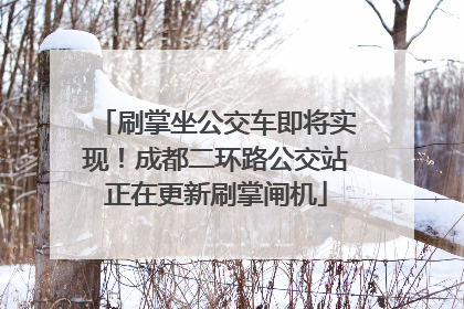 刷掌坐公交车即将实现！成都二环路公交站正在更新刷掌闸机
