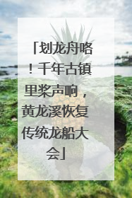划龙舟咯！千年古镇里桨声响，黄龙溪恢复传统龙船大会