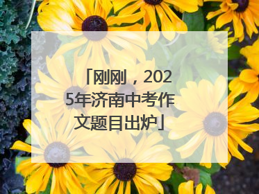刚刚，2025年济南中考作文题目出炉