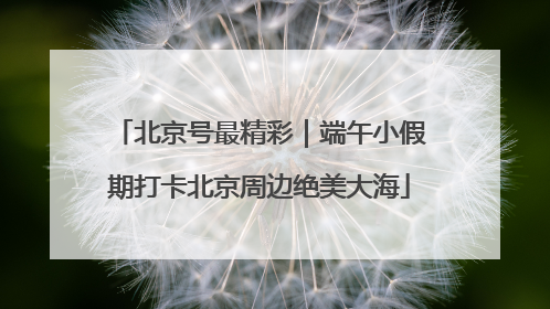北京号最精彩｜端午小假期打卡北京周边绝美大海