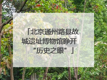 北京通州路县故城遗址博物馆睁开“历史之眼”
