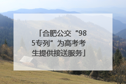 合肥公交“985专列”为高考考生提供接送服务
