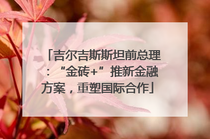 吉尔吉斯斯坦前总理：“金砖+”推新金融方案，重塑国际合作