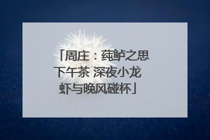 周庄：莼鲈之思下午茶 深夜小龙虾与晚风碰杯