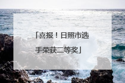 喜报！日照市选手荣获二等奖