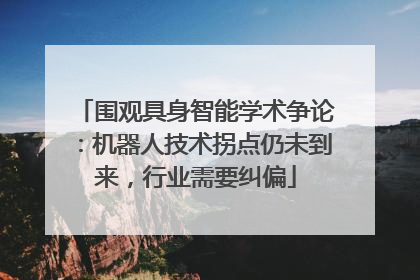 围观具身智能学术争论：机器人技术拐点仍未到来，行业需要纠偏