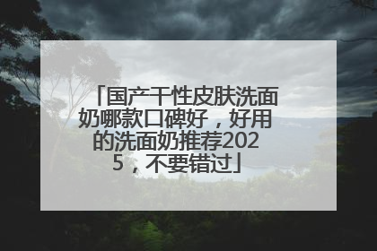 国产干性皮肤洗面奶哪款口碑好，好用的洗面奶推荐2025，不要错过