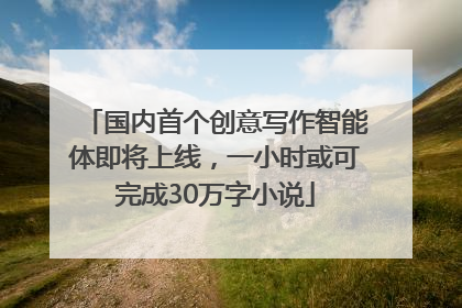 国内首个创意写作智能体即将上线，一小时或可完成30万字小说