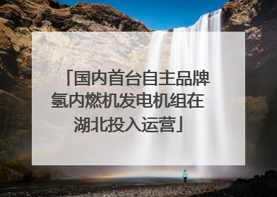 国内首台自主品牌氢内燃机发电机组在湖北投入运营