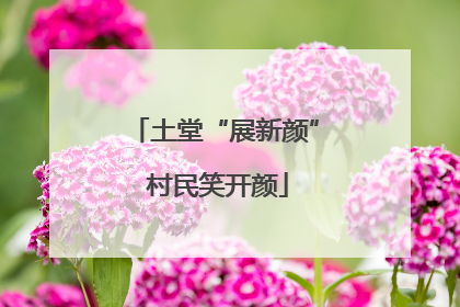 土堂“展新颜” 村民笑开颜