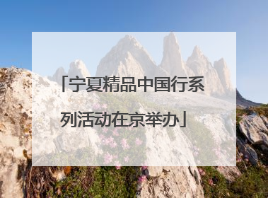 宁夏精品中国行系列活动在京举办