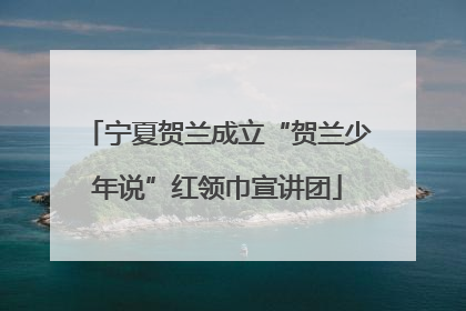 宁夏贺兰成立“贺兰少年说”红领巾宣讲团