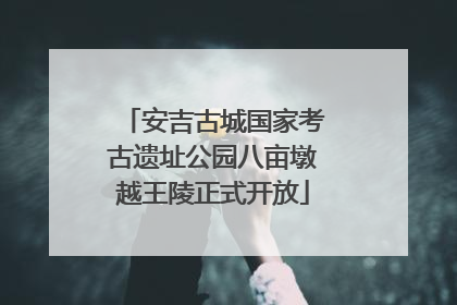 安吉古城国家考古遗址公园八亩墩越王陵正式开放