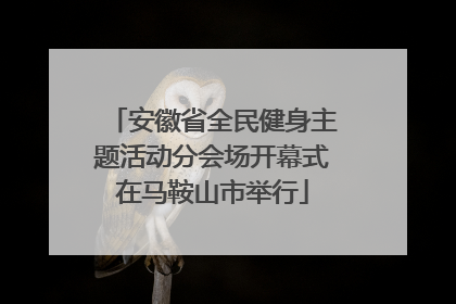 安徽省全民健身主题活动分会场开幕式在马鞍山市举行