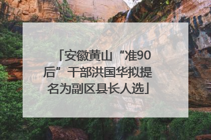 安徽黄山“准90后”干部洪国华拟提名为副区县长人选