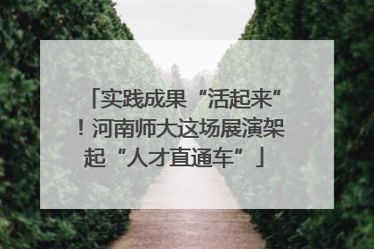 实践成果“活起来”！河南师大这场展演架起“人才直通车”