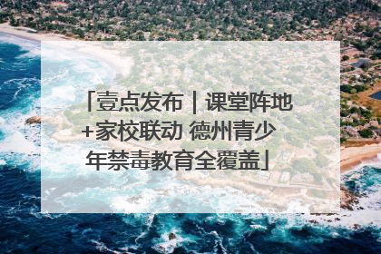 壹点发布｜课堂阵地+家校联动 德州青少年禁毒教育全覆盖