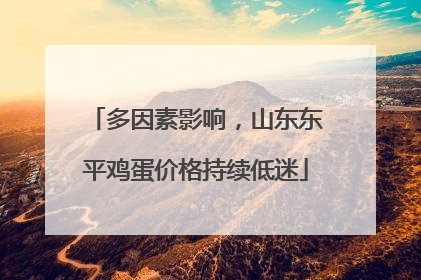 多因素影响，山东东平鸡蛋价格持续低迷