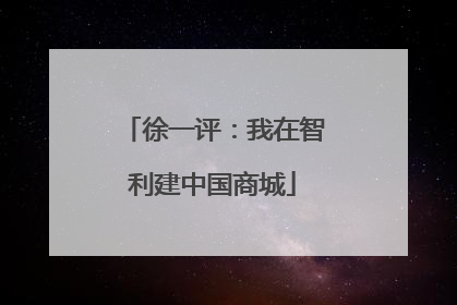 徐一评：我在智利建中国商城