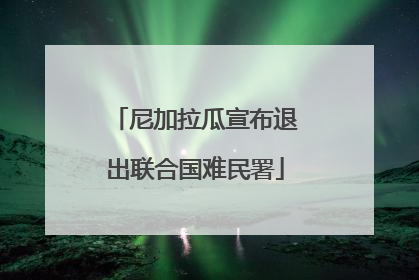 尼加拉瓜宣布退出联合国难民署
