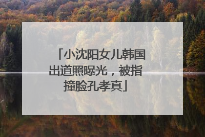 小沈阳女儿韩国出道照曝光，被指撞脸孔孝真