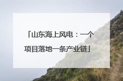 山东海上风电：一个项目落地一条产业链