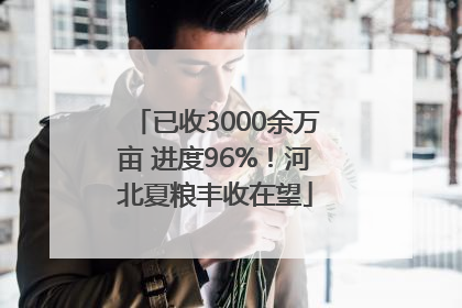已收3000余万亩 进度96%！河北夏粮丰收在望