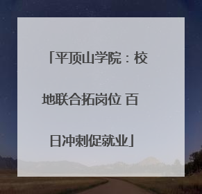 平顶山学院：校地联合拓岗位 百日冲刺促就业