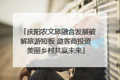 庆阳农文旅融合发展破解旅游短板 邀客商投资美丽乡村共赢未来