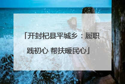 开封杞县平城乡：履职践初心 帮扶暖民心