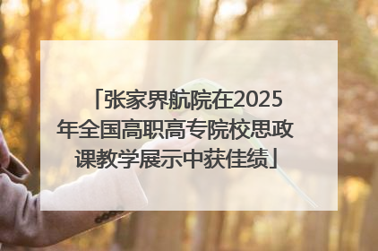 张家界航院在2025年全国高职高专院校思政课教学展示中获佳绩