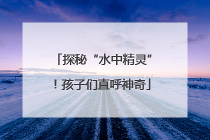 探秘“水中精灵”！孩子们直呼神奇