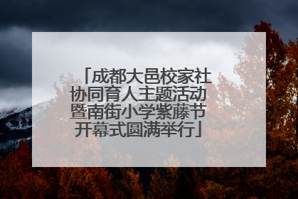成都大邑校家社协同育人主题活动暨南街小学紫藤节开幕式圆满举行