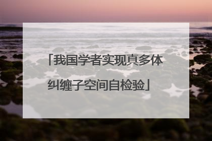我国学者实现真多体纠缠子空间自检验