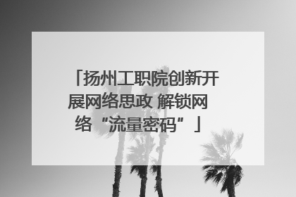 扬州工职院创新开展网络思政 解锁网络“流量密码”