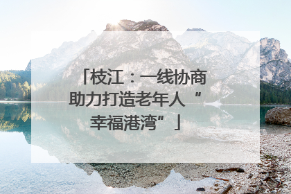 枝江：一线协商助力打造老年人“幸福港湾”