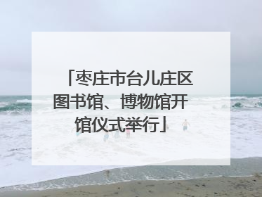 枣庄市台儿庄区图书馆、博物馆开馆仪式举行