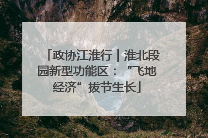 政协江淮行｜淮北段园新型功能区：“飞地经济”拔节生长
