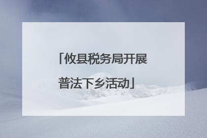 攸县税务局开展普法下乡活动