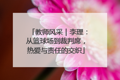 教师风采｜李理：从篮球场到裁判席，热爱与责任的交织