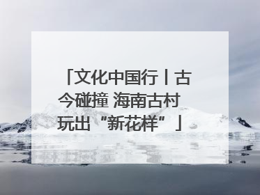 文化中国行丨古今碰撞 海南古村玩出“新花样”