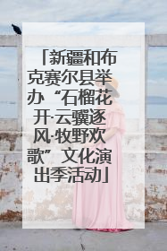 新疆和布克赛尔县举办“石榴花开·云骥逐风·牧野欢歌”文化演出季活动