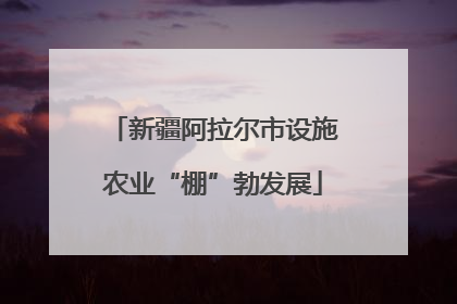 新疆阿拉尔市设施农业“棚”勃发展