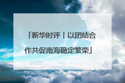 新华时评丨以团结合作共促南海稳定繁荣